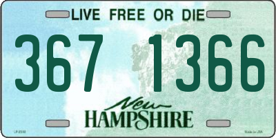 NH license plate 3671366