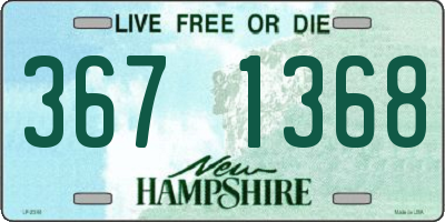 NH license plate 3671368