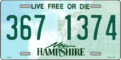 NH license plate 3671374