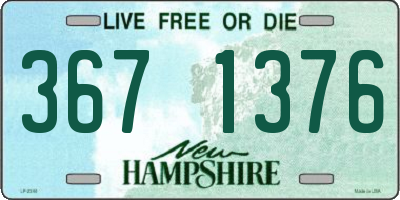 NH license plate 3671376