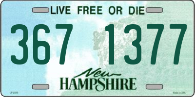 NH license plate 3671377