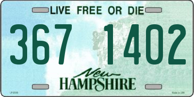 NH license plate 3671402