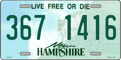 NH license plate 3671416