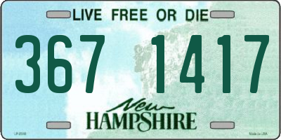 NH license plate 3671417