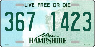 NH license plate 3671423