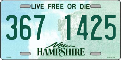 NH license plate 3671425