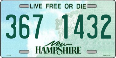 NH license plate 3671432