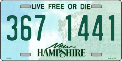 NH license plate 3671441