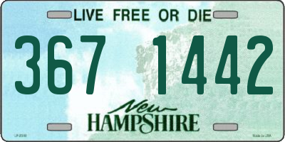 NH license plate 3671442