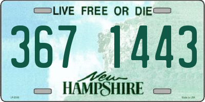 NH license plate 3671443