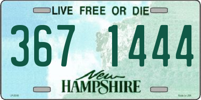 NH license plate 3671444