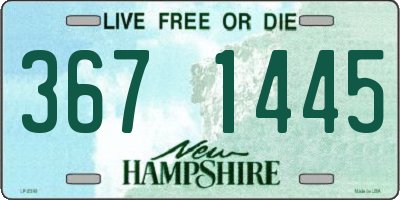 NH license plate 3671445