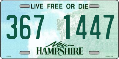 NH license plate 3671447