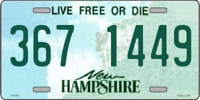 NH license plate 3671449