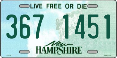 NH license plate 3671451