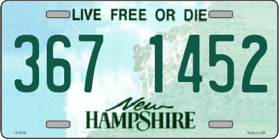 NH license plate 3671452