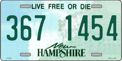 NH license plate 3671454