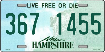 NH license plate 3671455