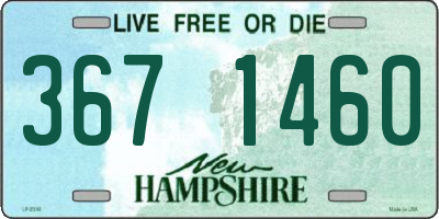NH license plate 3671460