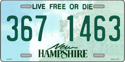 NH license plate 3671463