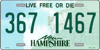 NH license plate 3671467