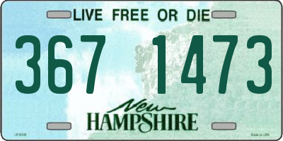 NH license plate 3671473