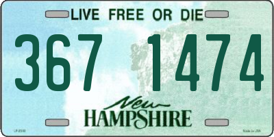NH license plate 3671474