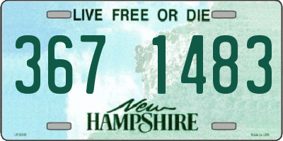 NH license plate 3671483