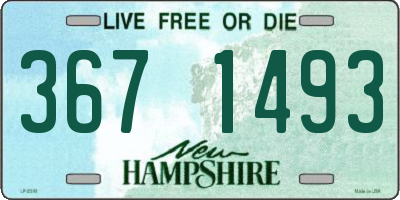NH license plate 3671493