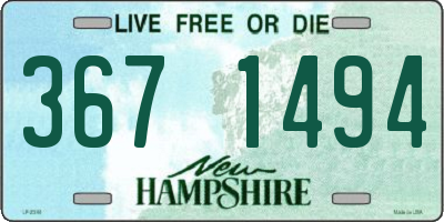 NH license plate 3671494