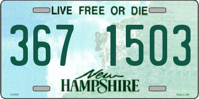 NH license plate 3671503