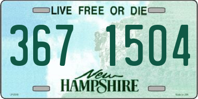 NH license plate 3671504