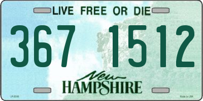 NH license plate 3671512