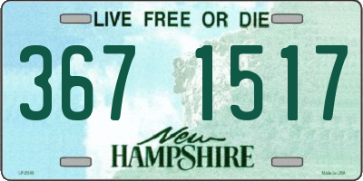 NH license plate 3671517