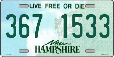 NH license plate 3671533
