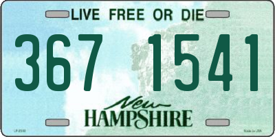 NH license plate 3671541
