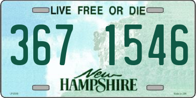 NH license plate 3671546