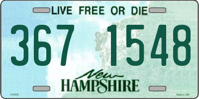 NH license plate 3671548