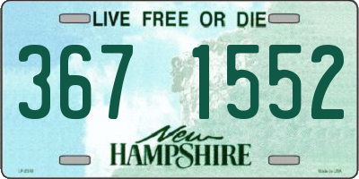 NH license plate 3671552