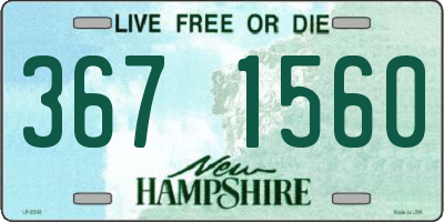 NH license plate 3671560