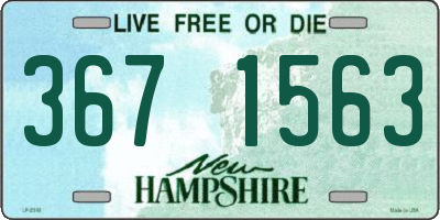 NH license plate 3671563