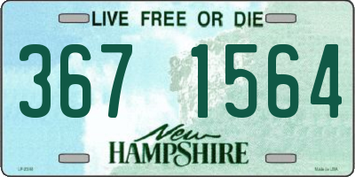 NH license plate 3671564