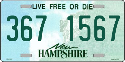 NH license plate 3671567