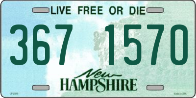NH license plate 3671570