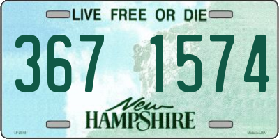 NH license plate 3671574