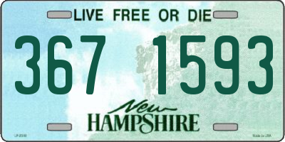 NH license plate 3671593
