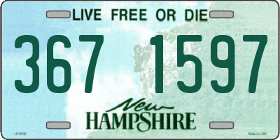 NH license plate 3671597