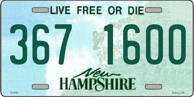 NH license plate 3671600