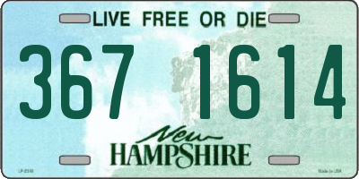 NH license plate 3671614
