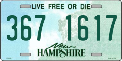 NH license plate 3671617